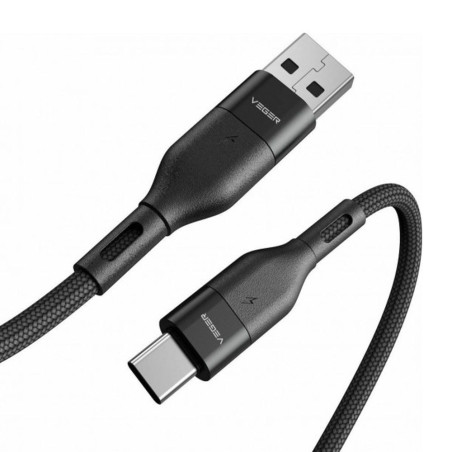 Kabel Veger USB-A na USB-C 25W 1,2 m černý
