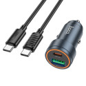 Nabíječka Hoco Z57A 30W do auta s kabelem USB-C – černá
