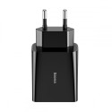 BASEUS CCFS-V01 Speed Mini Duální USB nabíječka QC3.0 s výkonem 18W, černá