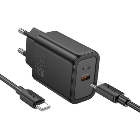 Nabíječka Hoco N60 20W USB-C PD + kabel 1 m černá