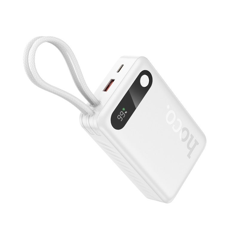 Powerbank Hoco J171A 20000mAh + kabel USB-C/Lightning pro mobilní zařízení - bílý