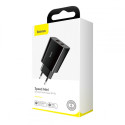 BASEUS CCFS-V01 Speed Mini Duální USB nabíječka QC3.0 s výkonem 18W, černá
