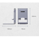 UGREEN LP263-80708 Skládací hliníkový stojánek pro telefon/tablet až do 7,9", šedý
