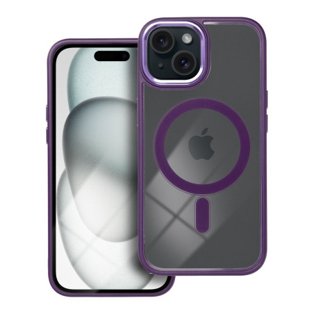 Kryt Color Edge MagSafe pro iPhone 15 - fialový