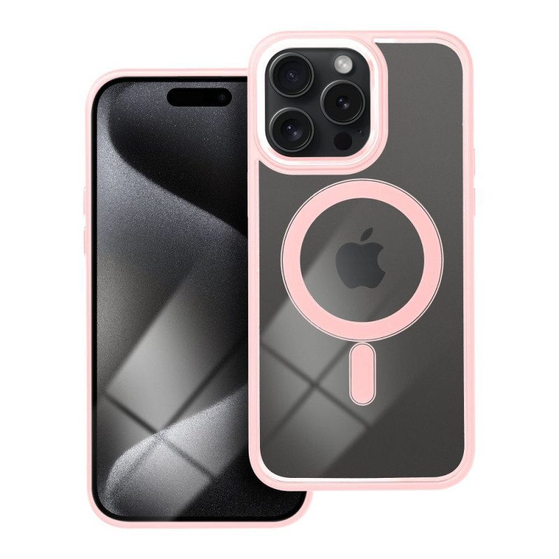 Kryt COLOR EDGE MAG COVER MagSafe pro iPhone 15 Pro Max (6,7") - růžový