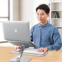 UGREEN LP339 Výškově stavitelný stojánek pro MacBook/laptop 13-17", hliníkový, stříbrný