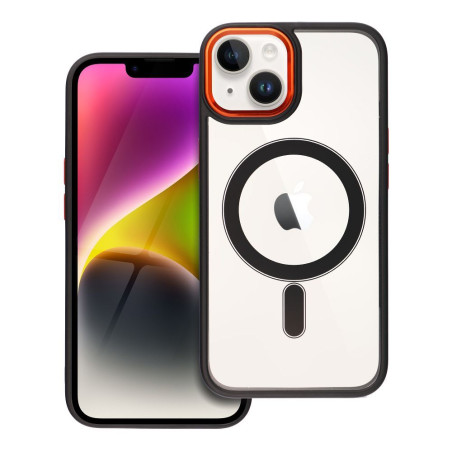 Kryt Color Edge Mag Cover MagSafe pro iPhone 14 - černo-zlatý