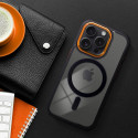 Kryt Color Edge Mag Cover MagSafe pro iPhone 14 - černo-zlatý