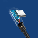 Ugreen úhlový kabel USB - USB-C Quick Charge 3.0 QC3.0 3 A 0,5 m šedý (US176 20855)