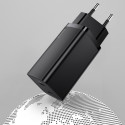 BASEUS CCGAN2L-B01 GaN2 Lite Dvouportová nabíječka USB + USB-C PD 65W, černá