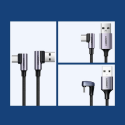 Ugreen úhlový kabel USB - USB-C Quick Charge 3.0 QC3.0 3 A 0,5 m šedý (US176 20855)