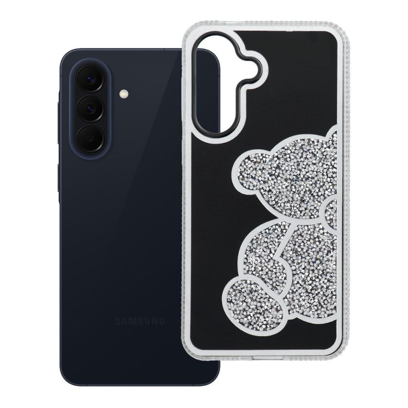 Kryt TEDDY BEAR pro Samsung Galaxy A57 5G - stříbrný