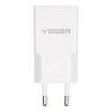 Nabíječka Veger 30W1A1C USB-A + USB-C PD 30W bílá