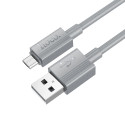 Kabel Hoco X107 USB-A na Micro USB 1 m šedý