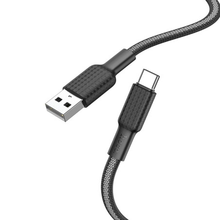 Kabel Hoco X69 USB-A na USB-C 1 m černý a bílý