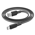 Kabel Hoco X69 USB-A na USB-C 1 m černý a bílý
