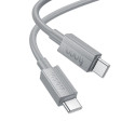 Kabel Hoco X107 USB-C na USB-C 60W 1 m šedý
