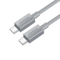 Kabel Hoco X107 USB-C na USB-C 60W 1 m šedý
