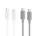 Kabel Hoco X107 USB-C na USB-C 60W 1 m šedý