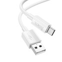 Kabel Hoco X107 USB-A na USB-C 3A 1 m bílý