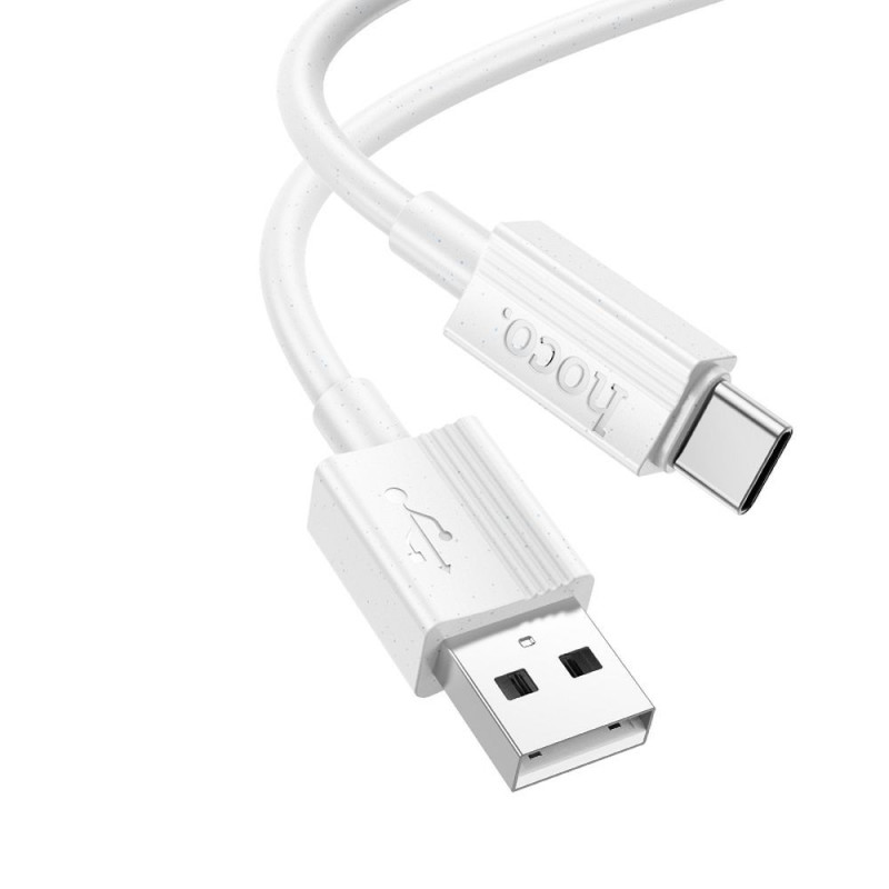 Kabel Hoco X107 USB-A na USB-C 3A 1 m - bílý