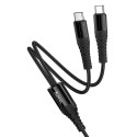 Kabel Hoco X123 2in1 USB-C 1 m černý