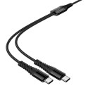 Kabel Hoco X123 2in1 USB-C 1 m černý