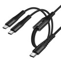 Kabel Hoco X123 2in1 USB-C 1 m černý