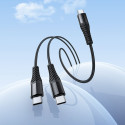 Kabel Hoco X123 2in1 USB-C 1 m černý