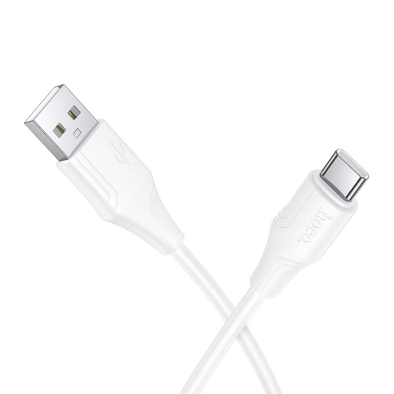 Kabel Hoco X124 SILICONE 3A 1 m pro USB-C - bílý