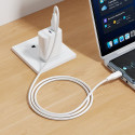 Kabel Hoco X124 USB-A na USB-C 3A 1 m - bílý silikon