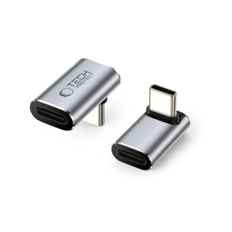 Úhlový adaptér USB-C Tech-Protect Ultraboost AA02 Šedý