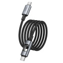 Kabel Hoco U144 USB-C na USB-C 60W 1,2 m s LED - černý
