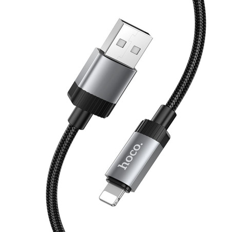 Kabel Hoco X117 USB-A na Lightning 2,4A 1 m černý