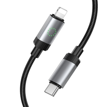 Kabel Hoco X117 USB-C na Lightning 27W 1 m černý