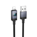 Kabel Hoco X118 USB-A na Lightning 1 m s LED displejem
