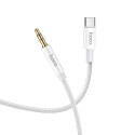 Kabel Hoco UPA19 AUX Jack 3,5 mm na USB-C 1 m stříbrný