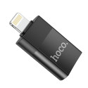 Adaptér Hoco UA17 OTG USB-A na Lightning černý