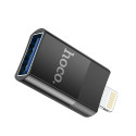 Adaptér Hoco UA17 OTG USB-A na Lightning černý