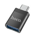 Adaptér Hoco UA17 OTG USB-C na USB-A - černý