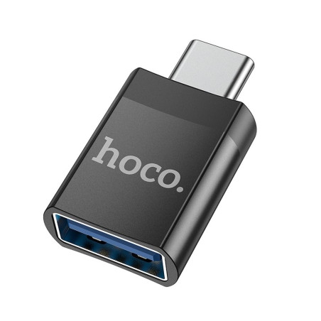 Adaptér Hoco UA17 OTG USB-C na USB-A - černý