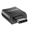 Adaptér Hoco UA17 OTG USB-C na USB-A - černý