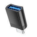 Adaptér Hoco UA17 OTG USB-C na USB-A - černý