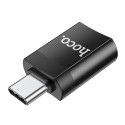 Adaptér Hoco UA17 OTG USB-C na USB-A - černý