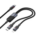 Kabel Hoco U139 2in1 USB-C + Lightning 100W 1,2 m černý