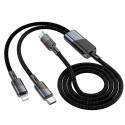 Kabel Hoco U139 2in1 USB-C + Lightning 100W 1,2 m černý
