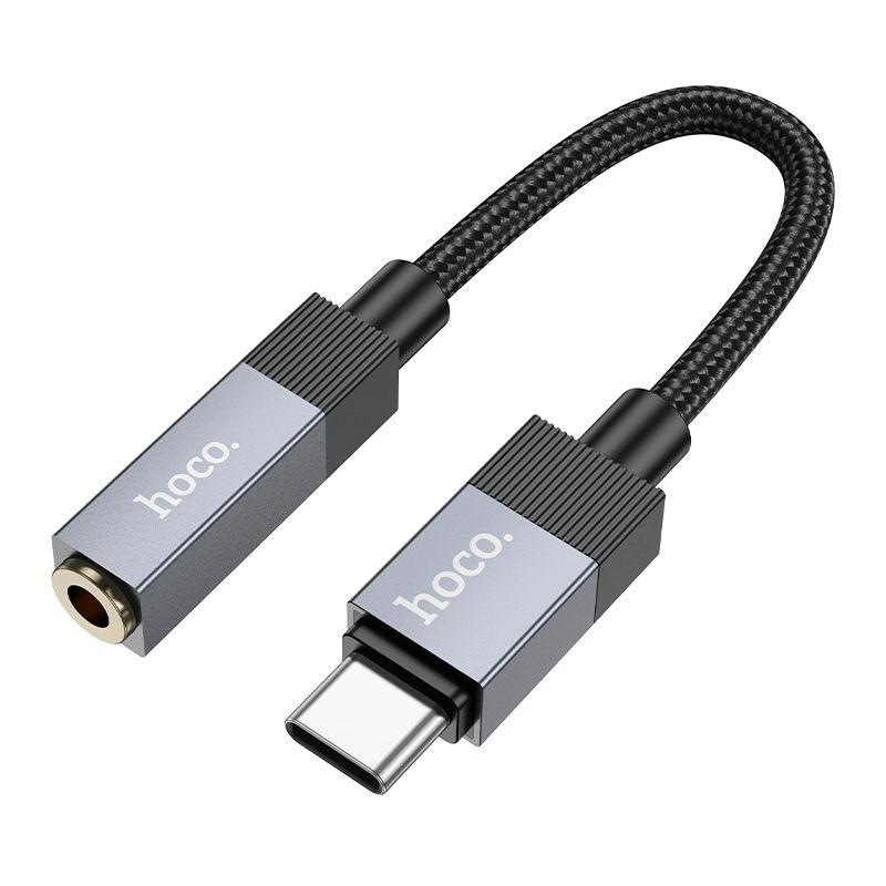 Adaptér Hoco UPA32C pro USB-C na Jack 3,5 mm - černý