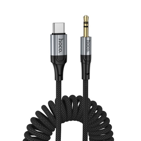 Kabel Hoco UPA33B AUX 3,5 mm na USB-C 1,5 m - černý