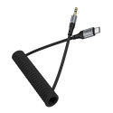 Kabel Hoco UPA33B AUX 3,5 mm na USB-C 1,5 m - černý
