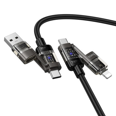 Kabel Hoco U151 4v1 240W 1,2 m černý | applegang.cz